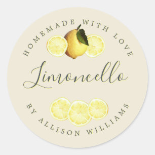 Custom Homemade Limoncello Label