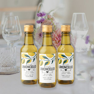 custom homemade limoncello wedding favour liquor b wine label