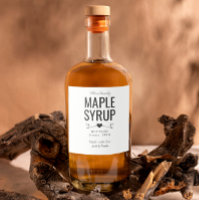 custom homemade maple syrup wedding favor