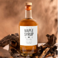 custom homemade maple syrup wedding favour