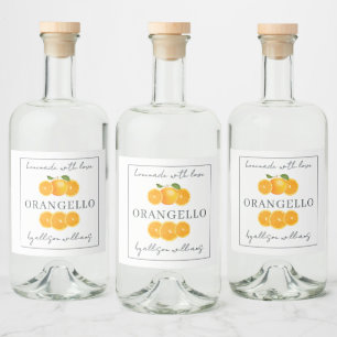 Custom Homemade Orangecello Label