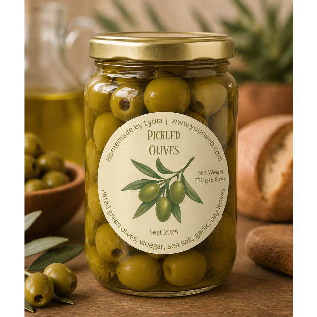 Custom Homemade Pickled Olives Label (Creator Uploaded)
