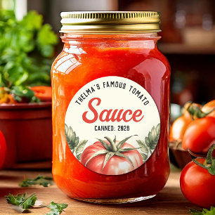 Custom Homemade Tomato Sauce preserve Classic Round Sticker