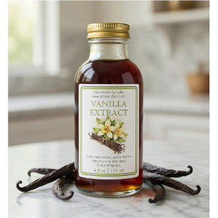 Custom Homemade Vanilla Extract Label