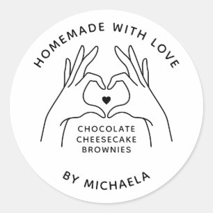 Custom Homemade With Love Handmade Gift Labels