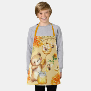 Custom Honey Bear Bees Kids Apron