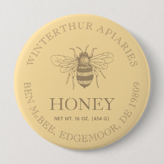 Custom Honey Business Promotional 10 Cm Round Badge