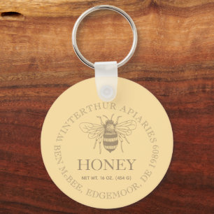 Custom Honey Business Promotional Key Ring