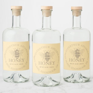 Custom Honey Business Promotional Liquor Bottle Label