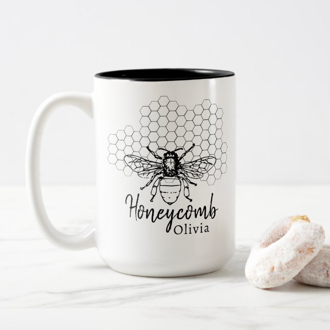 Custom Honeycomb Coffee Mug (With Donut)