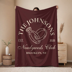 Custom Honeymoon Blanket, Bachelorette Party Gift Fleece Blanket