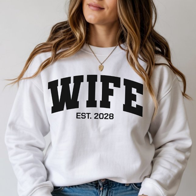 Custom honeymoon matching sweatshirt, Wedding Gift Sweatshirt (Engagement Sweatshirt for couples, Wifey Hubby matching outfits, Bachelorette party bride gifts)