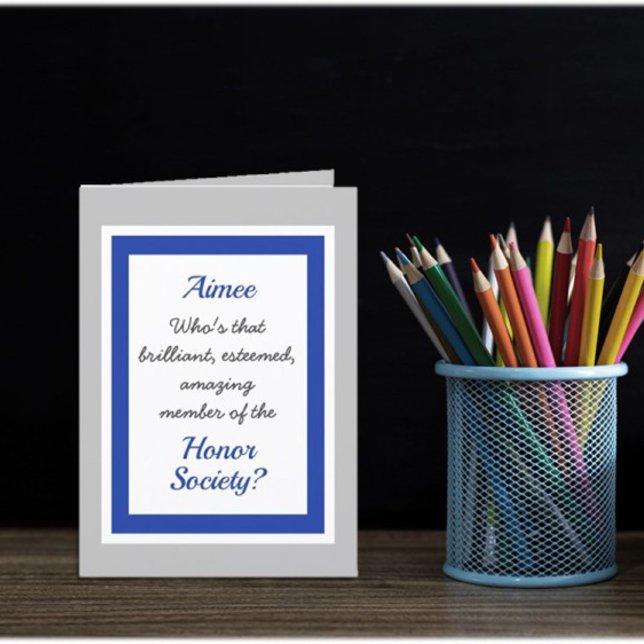 Custom Honour Society Congratulations card (Creator Uploaded)