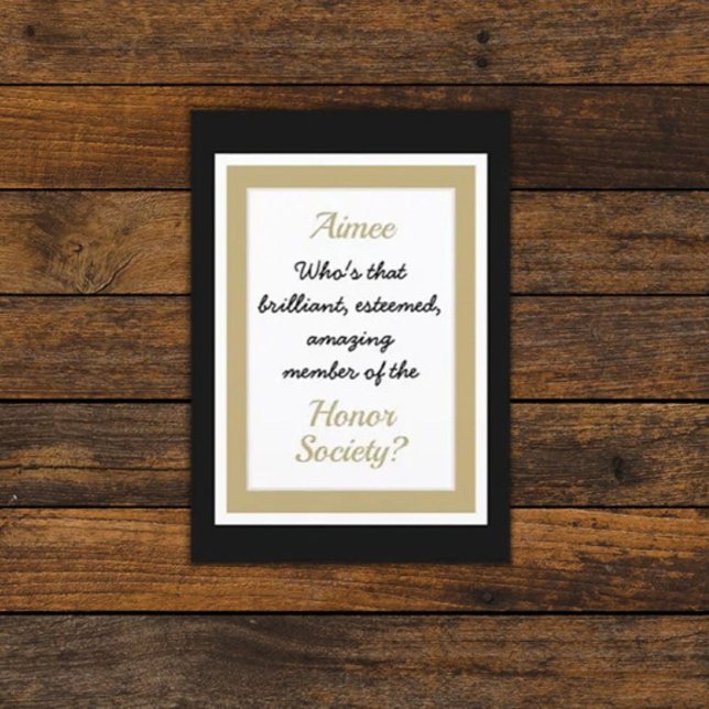 Custom Honour Society Congratulations card (Creator Uploaded)