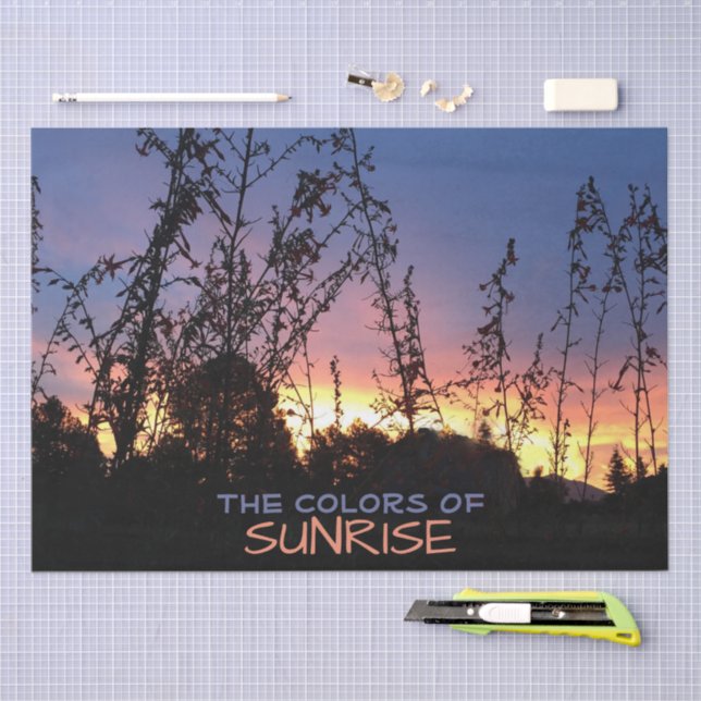 Custom Horizon Sunrise Photograph Decoupage Tissue Paper (Craft)