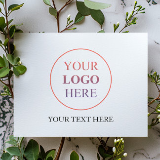 Custom Horizontal Logo – No Minimum Order Invitation Postcard