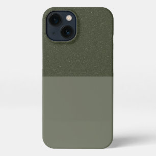 Custom Horizontal Split Moss Green iPhone 13 Case