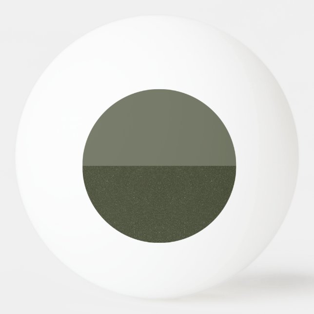 Custom Horizontal Split Moss Green Ping Pong Ball (Front)