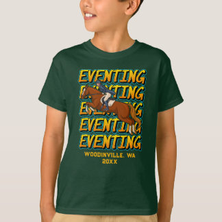 Custom Horse Eventing Event or Location Date Name T-Shirt