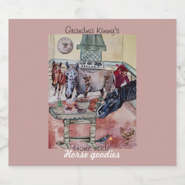 custom horse goodies label (Single Label)