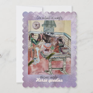 custom horse goodies label invitation