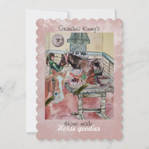 custom horse goodies label invitation