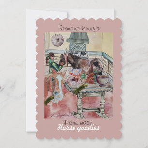 custom horse goodies label invitation