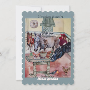 custom horse goodies label invitation