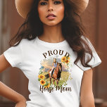 Custom Horse Pet Photo Text Sunflower Accent T-Shirt<br><div class="desc">Add your own picture of your horse or any other pet,  and personalise the text to complement your photo.  This shirt would make a special gift item for any occasion.</div>