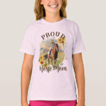 Custom Horse Pet Photo Text Sunflower Accent T-Shirt<br><div class="desc">Add your own picture of your horse or any other pet,  and personalise the text to complement your photo.  This shirt would make a special gift item for any occasion.</div>