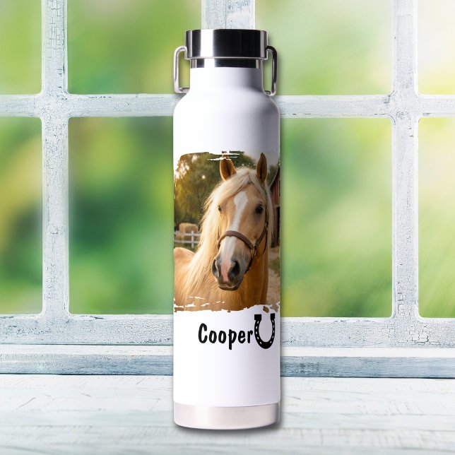 Custom Horse Photo Water Bottle (Creator Uploaded)