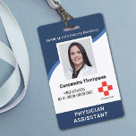 Custom Hospital Employee Logo and Photo ID Badge<br><div class="desc">Id Identification Card Photo Logo Name Employee for Hospitals,  other institutions and businesses. Replace the photograph,  logo,  barcode and information with yours for each person in your institution or business. Designed for you by Blackberry boulevard.</div>