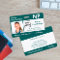 Custom Hospital Employee Logo Blue Green Photo ID