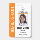 Custom Hospital Employee Logo Photo Orange ID