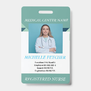 Custom Hospital Employee Photo ID Badge