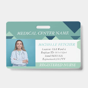 Custom Hospital Employee Photo ID Badge