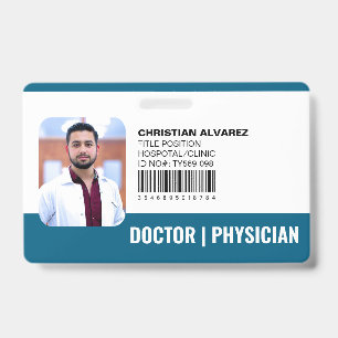 Custom Hospital Medical Doctor Physician Ocean ID Badge