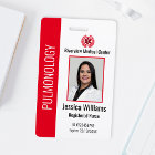 Custom Hospital Medical Employee Photo Badge Red