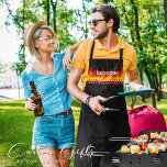 Custom Hot Flames King of the Grill Grillmaster Apron<br><div class="desc">Unleash his inner BBQ legend and crown him the master of the flames with our dynamic Custom Hot Flames King of the Grill Grillmaster Apron! This bold and exciting apron is the ultimate Father's Day gift for any dad who commands the barbecue, turning every cookout into a sizzling spectacle. This...</div>