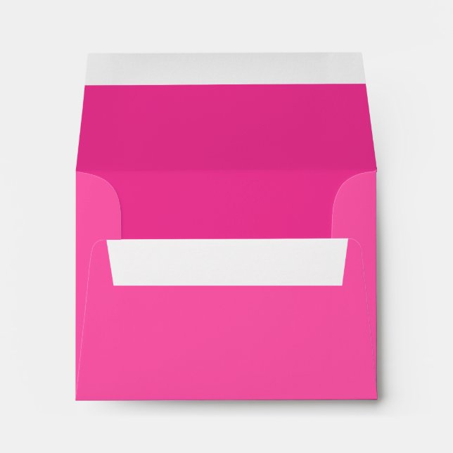 Custom Hot Pink Envelope w/ Pre-Printed Address (Back (Bottom))