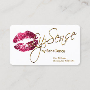 Custom - Hot Pink Glitter and Gold - White Business Card