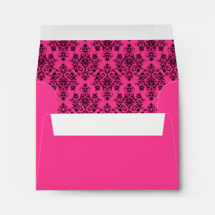 Custom Hot Pink Wedding Envelope with Address