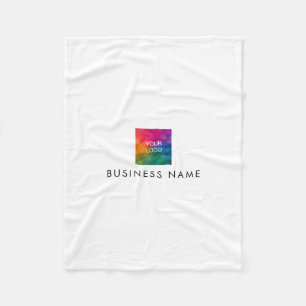 Custom Hotel Guest House Motel Hostel Logo Here Fleece Blanket