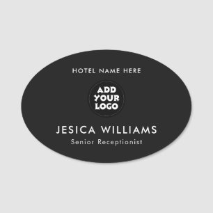 Custom Hotel Logo Name Tag with Job Title