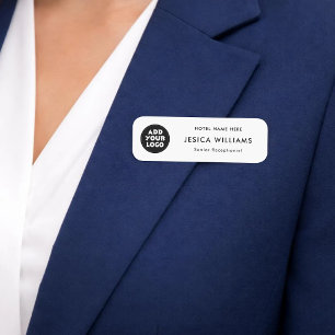 Custom Hotel Logo Name Tag with Job Title