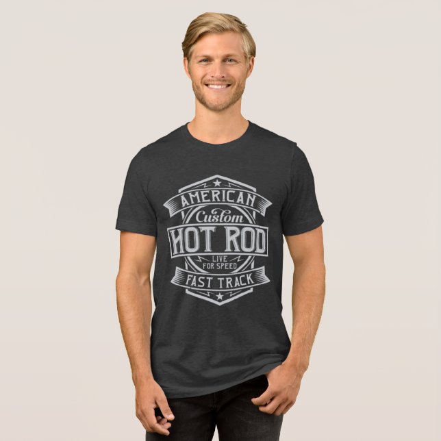 Custom Hotrod - Vintage Tri-Blend Shirt (Front Full)
