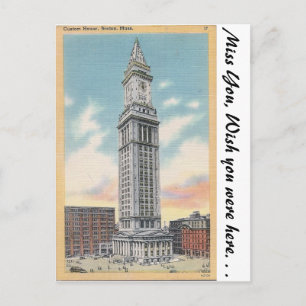 Custom House, Boston, Mass. Postcard