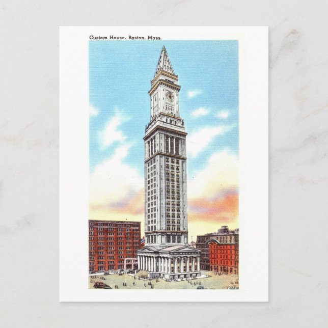 Custom House in Boston, Mass., Vintage Travel Postcard (Front)
