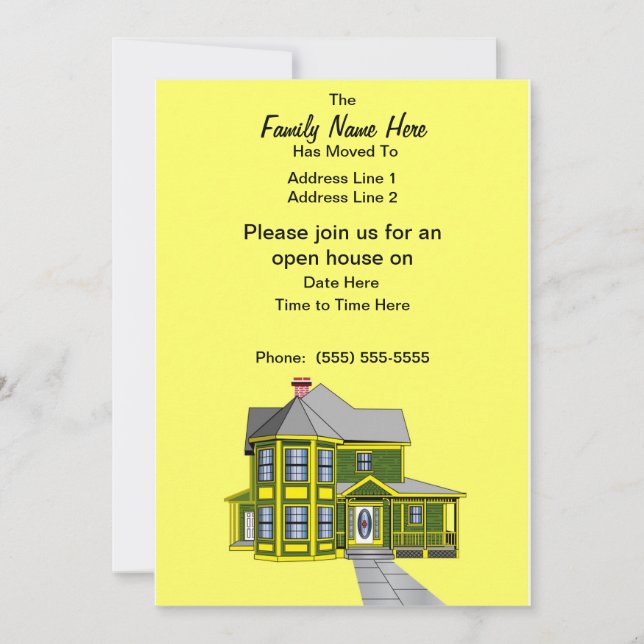 Custom Housewarming/Open House Invites (Front)