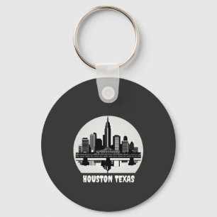 Custom Houston Skyline Key Ring